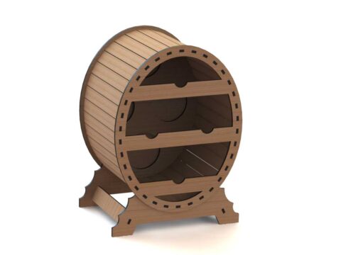 Small Cellar 4 Bottle Free Vector