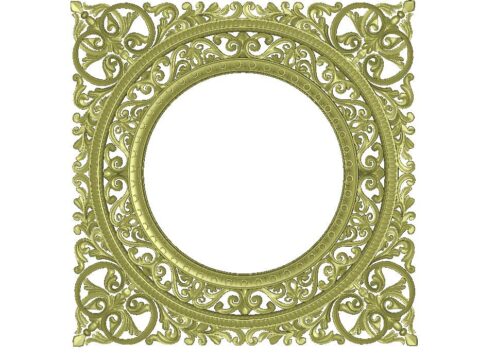 Round Mirror Frame 3D Model jdp File