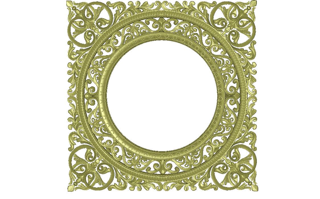 Round Mirror Frame 3D Model jdp File