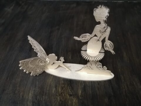 Laser Cut Fairies Napkin Holder DXF File