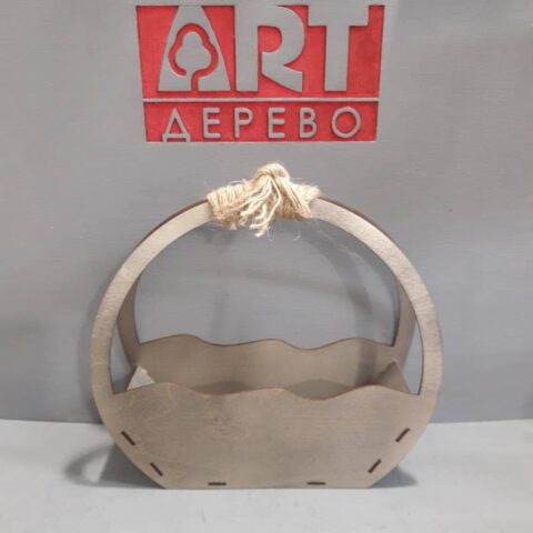 Laser Cut Elegant Flower Basket Free Vector