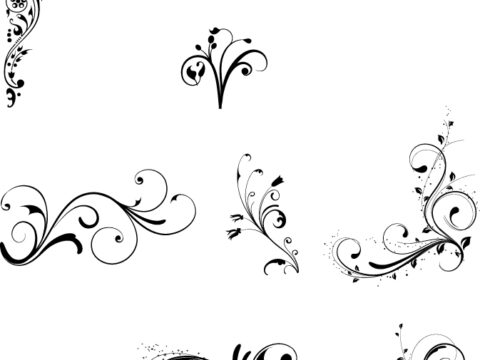 Florical Design Elements Free Vector