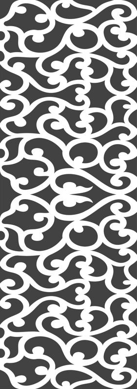Wood carving cutout pattern Free Vector
