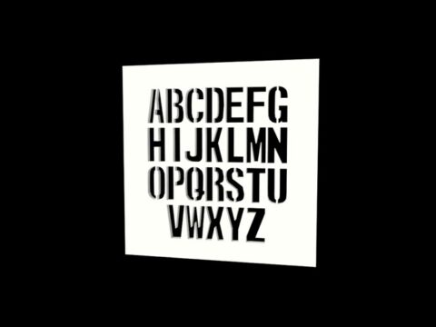 Monospaced Stencil Font DXF File