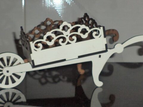 Cart 3D Puzzle Wooden Free Vector