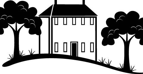 Building Surrounded by Trees Free Vector