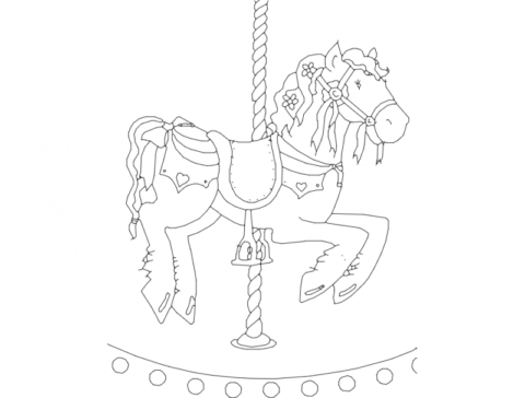 Cavalo De Carrocel dxf File