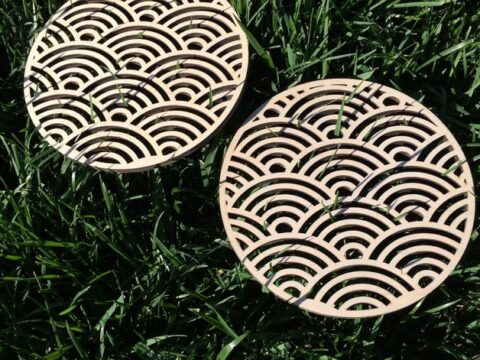 Wooden Trivet Seigaiha DXF File