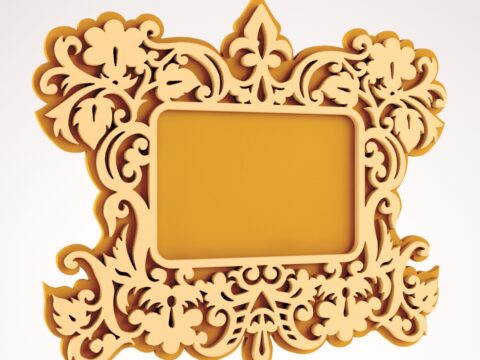 Wooden Mirror CNC Project DXF File