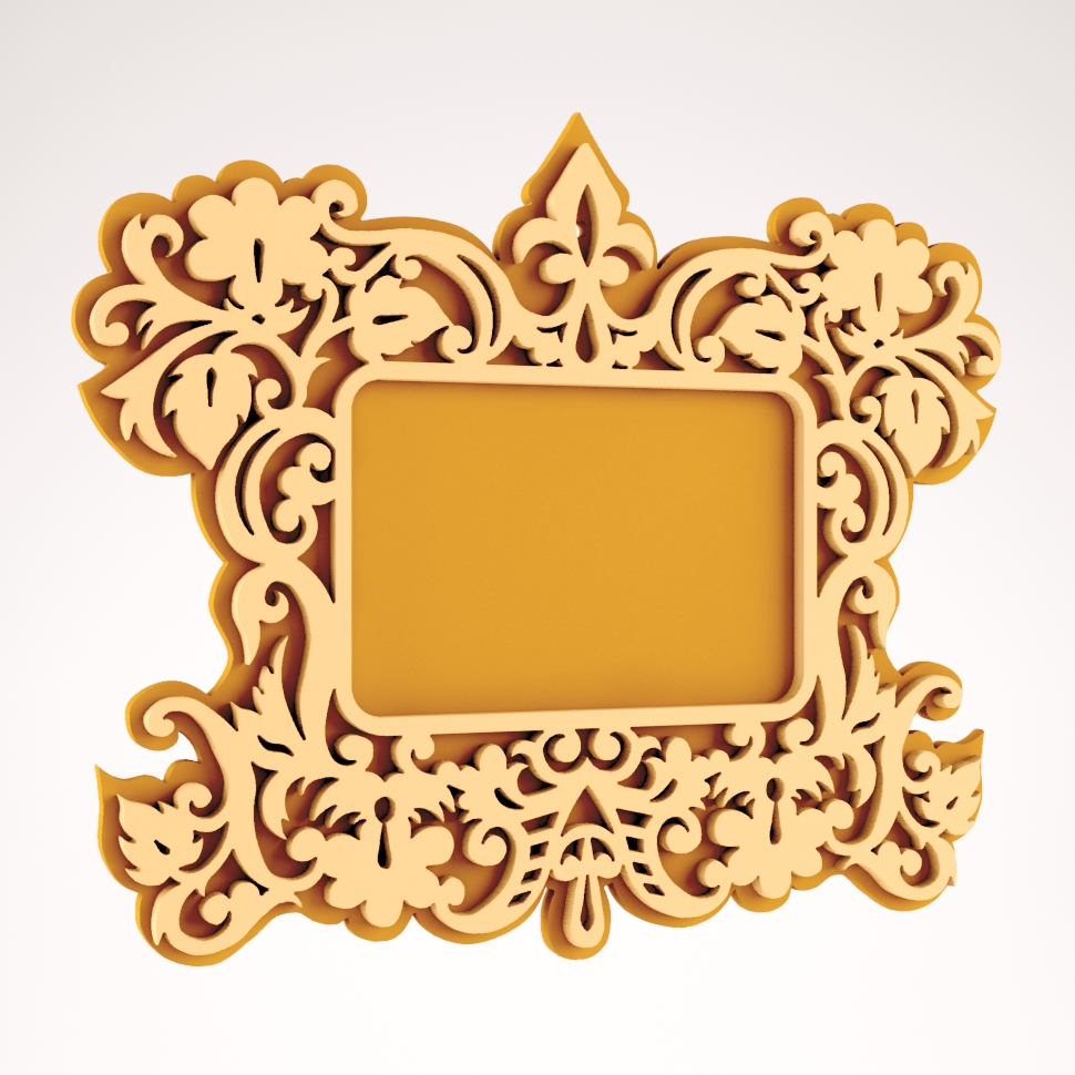 Wooden Mirror CNC Project DXF File