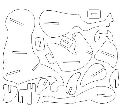 Horse Puzzle Cleaned 2 DXF File