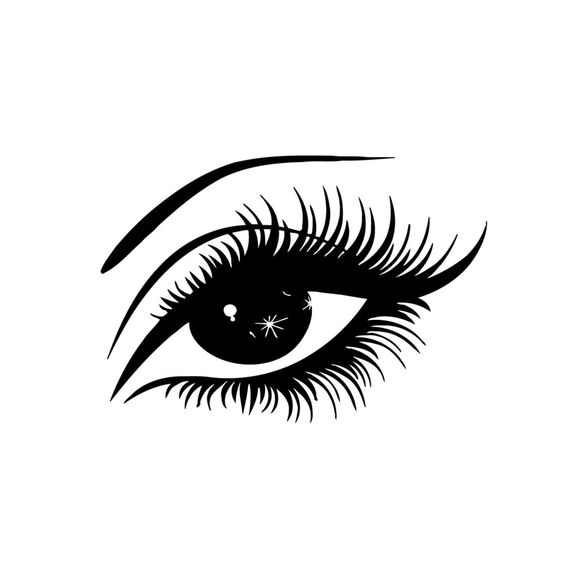 Eye silhouette vector dxf File