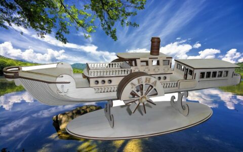 Ship 3D Puzzle Pattern Free Vector