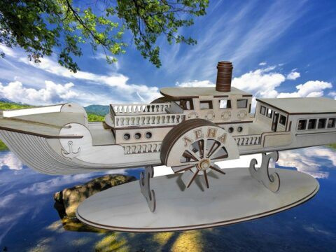 Ship 3D Puzzle Pattern Free Vector