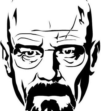 Walter White Heisenberg from Breaking Bad stencil dxf File