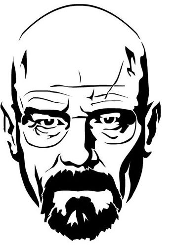 Walter White Heisenberg from Breaking Bad stencil dxf File