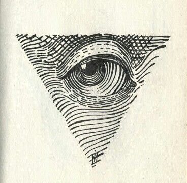 All Seeing Eye dotwork tattoo dxf File
