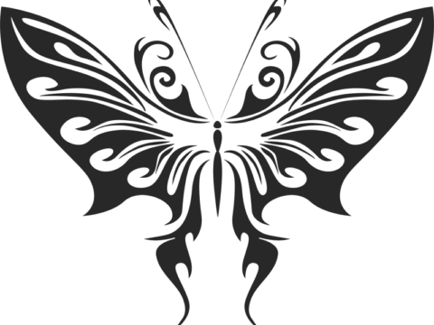 Butterfly Free Vector Art DXF File