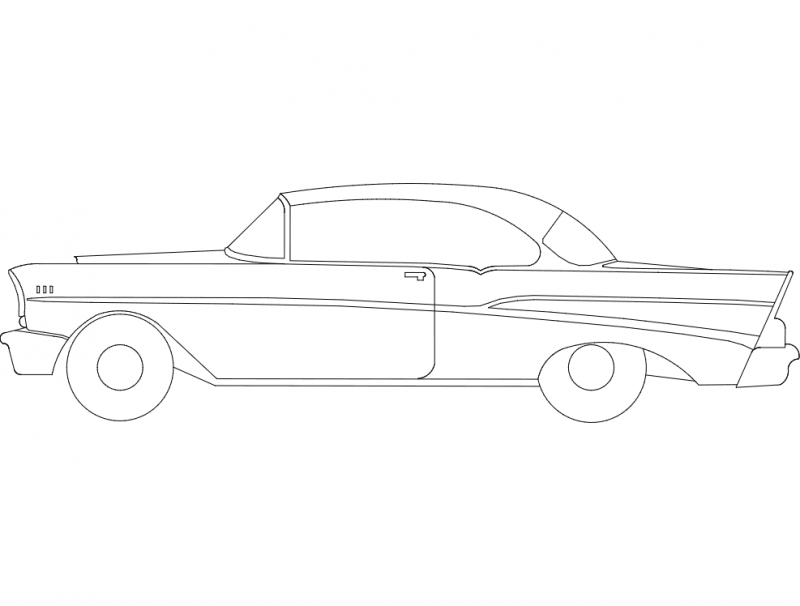 57 chevy dxf File - Cnc File