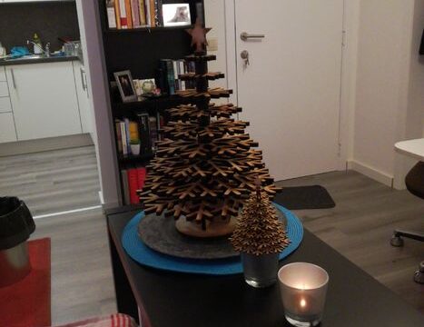 Laser Cut Christmas Tree Free Vector