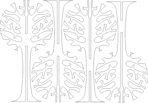 Deco Tree Wall lovi3 DXF File