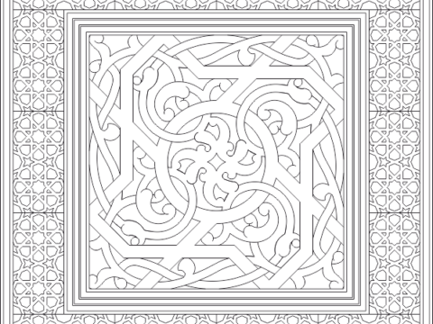 Islamic Ornament Art Vector DWG File
