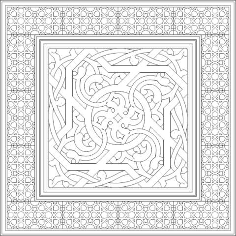 Islamic Ornament Art Vector DWG File