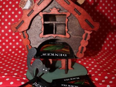 Tea house Plywood 3mm Free Vector