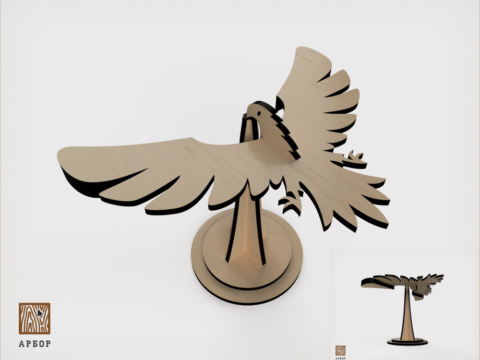 Laser Cut Balancing Bird 3mm Free Vector