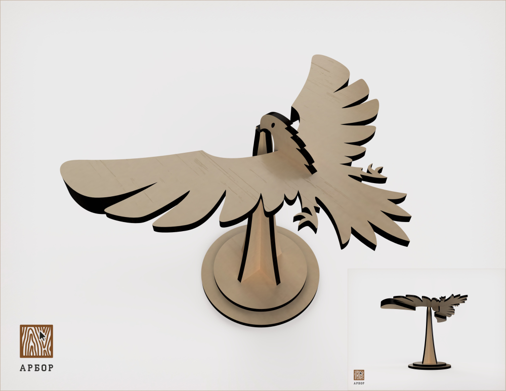 Laser Cut Balancing Bird 3mm Free Vector