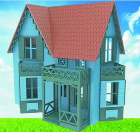 Laser Cut Betsy Hagar Doll House 4mm Free Vector