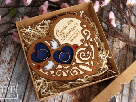 Laser Cut Heart Shaped Engagement Ring Box Wedding Proposal Ring Box Free Vector