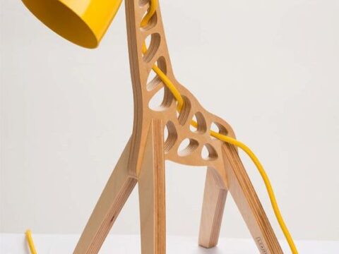 Laser Cut Giraffe Lamp Template Free Vector