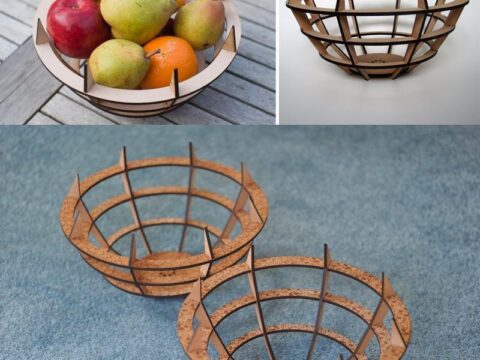 Laser Cut Fruit Bowl Template Free Vector