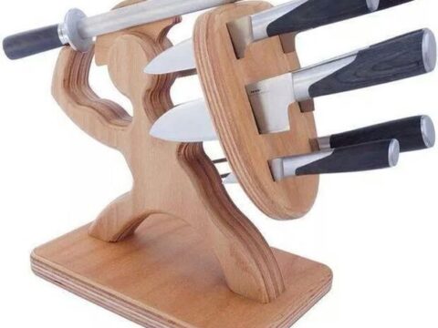 Spartan Knife Block Laser Cut CNC Plans PDF File