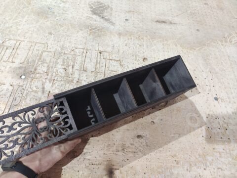 Laser Cut Wooden Box Four Compartment With Sliding Lid Free Vector