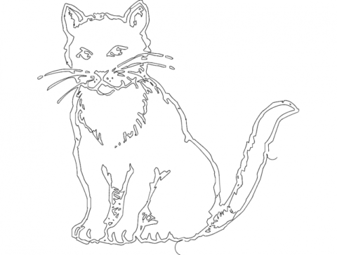 Gato (Cat) dxf File