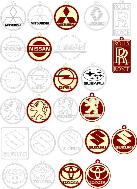 Car Logo Keychain Free Vector