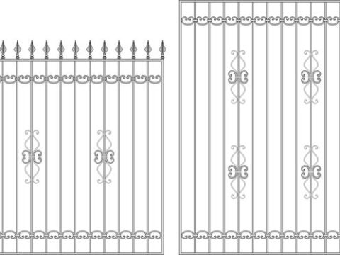Wrought iron Railing Free Vector