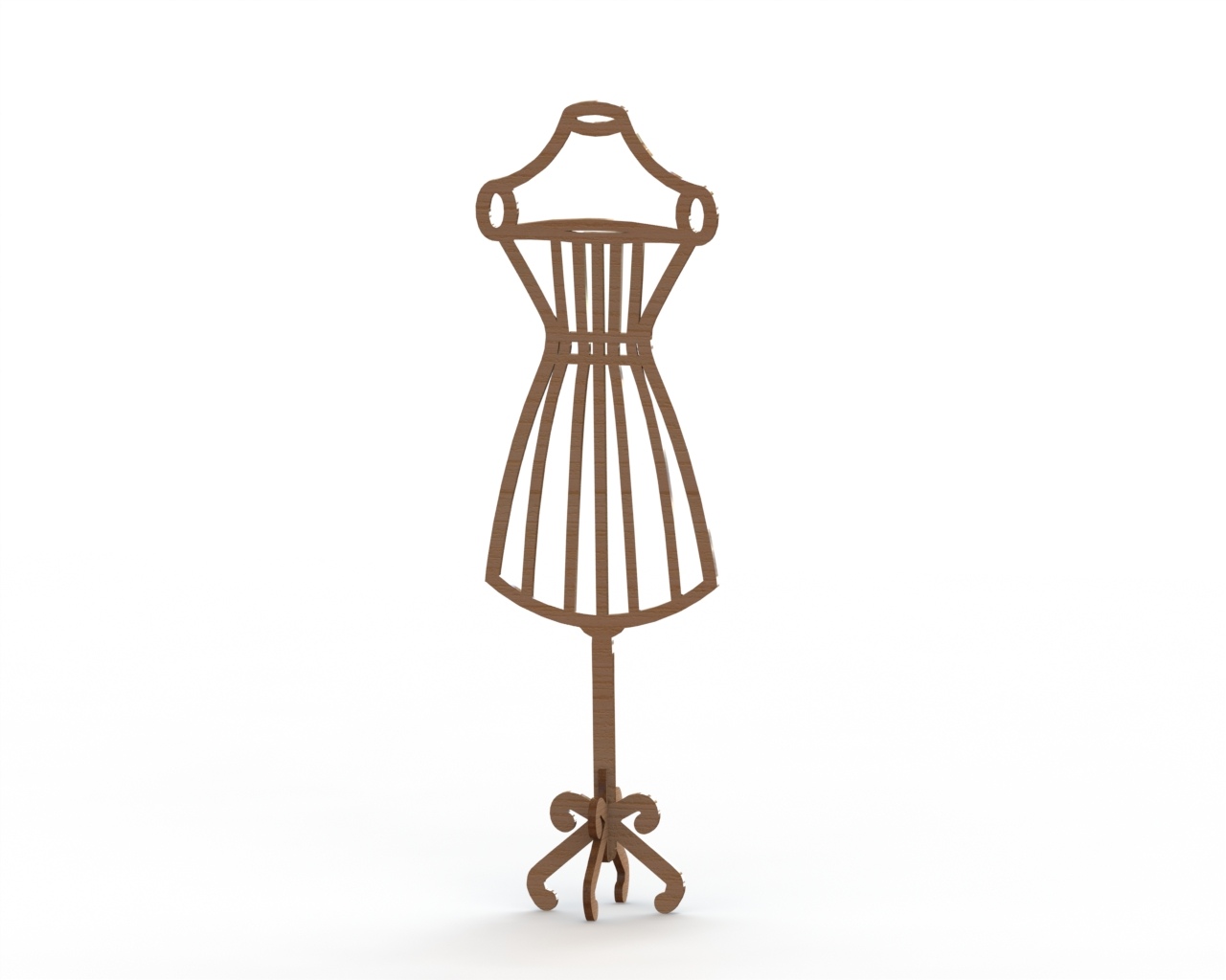 Mannequin MDF Dress Form Laser Cut 6mm Free Vector