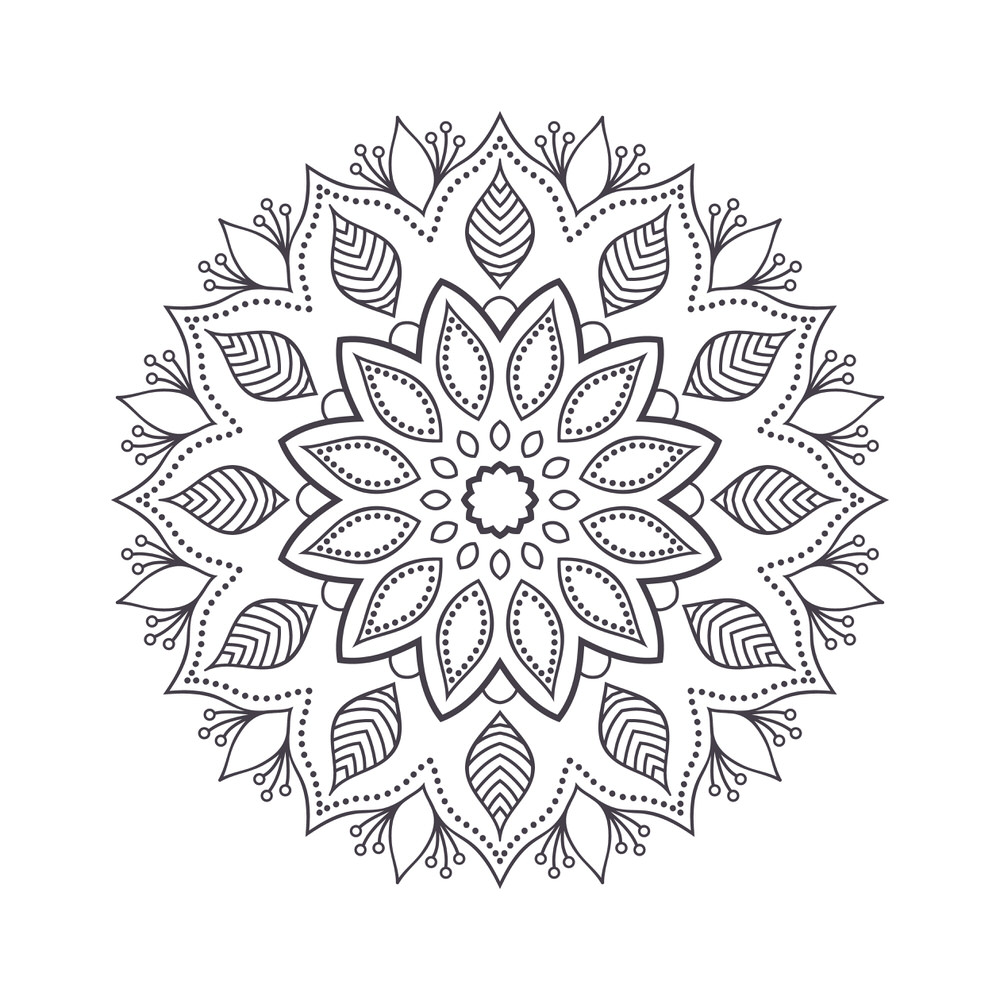 Mandala For Coloring 1 Free Vector