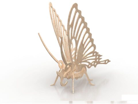 Butterfly Wood Insect 3d Puzzle 3mm DXF File