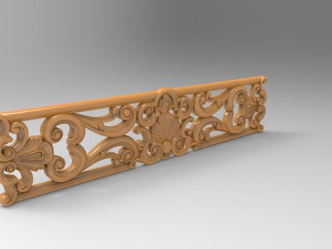 CNC Router Caving Horizontal 3D Wood Design Stl File