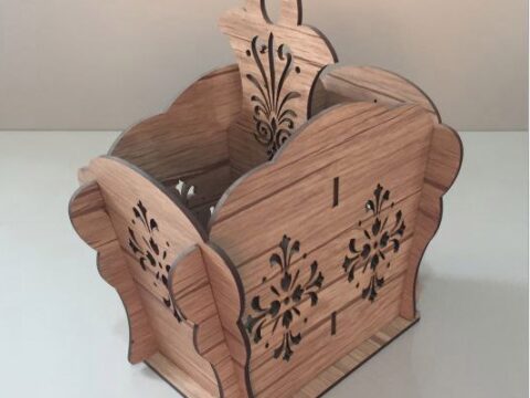 Laser Cut Organizer for Kitchen Appliances Free Vector