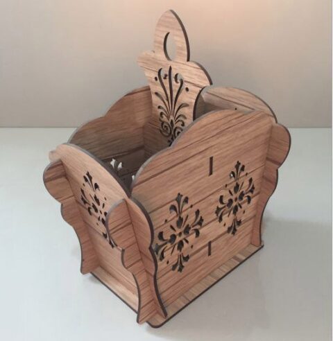 Laser Cut Organizer for Kitchen Appliances Free Vector