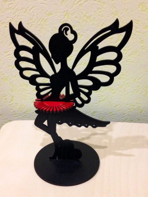 Laser Cut Fairy Napkin Holder Free Vector