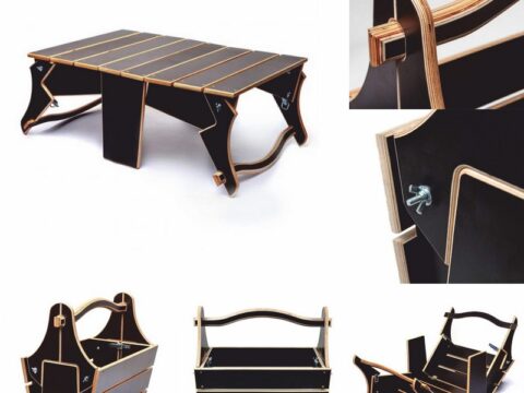 Basket to Folding Picnic Table DXF File