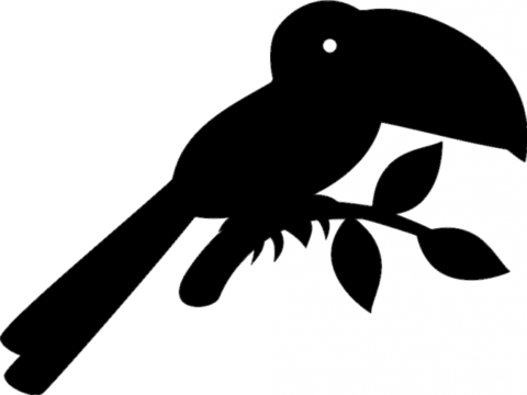 Toucan Silhouette vector dxf File