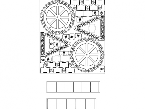 Ferris Wheel 3D dxf File