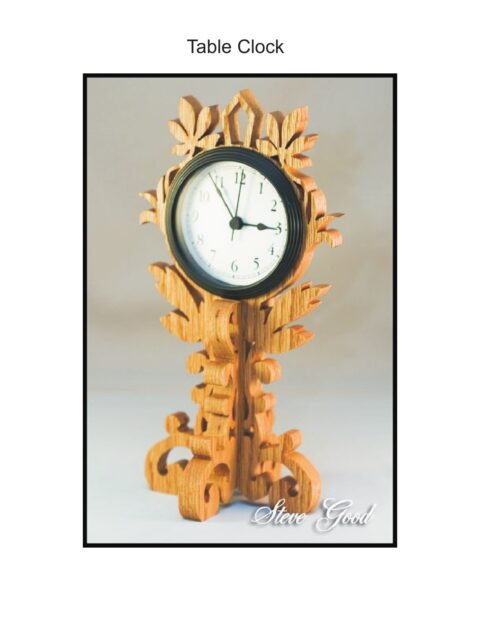 Table Clock Scroll Saw Pattern PDF File